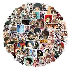 50 шт.лот, стикеры с японским аниме Атака Титанов, Mikasa Levi Eren, наклейки для автомобиля, телефона, ноутбука, велосипеда, стикеры t5