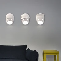 creative led wall light minimalist modern nordic bedroom bedside resin wall lamp g9 corridor balcony stair decorative sconces