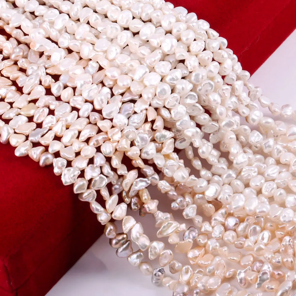 

Бусины для рукоделия, 36 см, пресноводные жемчужины неправильной формы