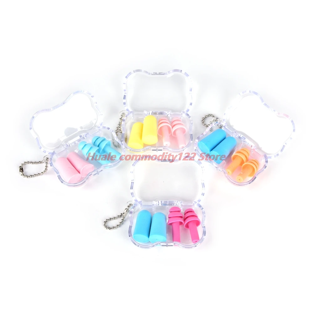 

New Multi-color Soft Foam Ear Plugs Travel Sleep Ear plugs Noise Reduction Noise Prevention For Travel Sleeping with box