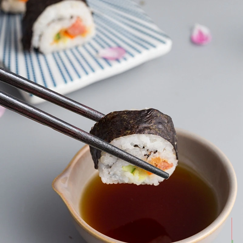 

Japanese Style Wood Chopsticks Creative Chinese Style Reusable Wooden Chopsticks 1Pair Portable Chopsticks with Case Red Blue