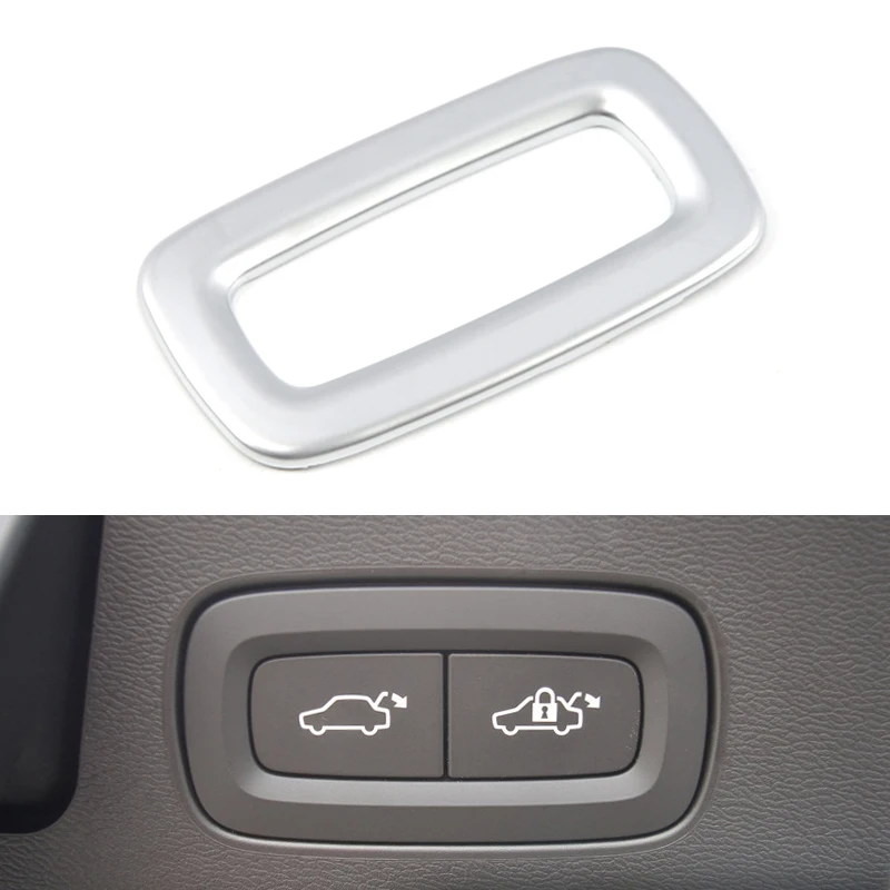 

Chrome For Volvo XC60 2018 2019 Trunk Tailgate Switch Cover Frame Decorative Trim Carbon look
