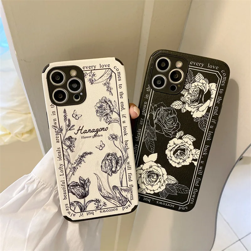 Luxury Vintage flowers Pattern Phone Case For Huawei Y9 Prime 2019 P30 P40 Lite P50 Honor 20 30 50 Pro 8X 10i V20 Mate 40 Cover
