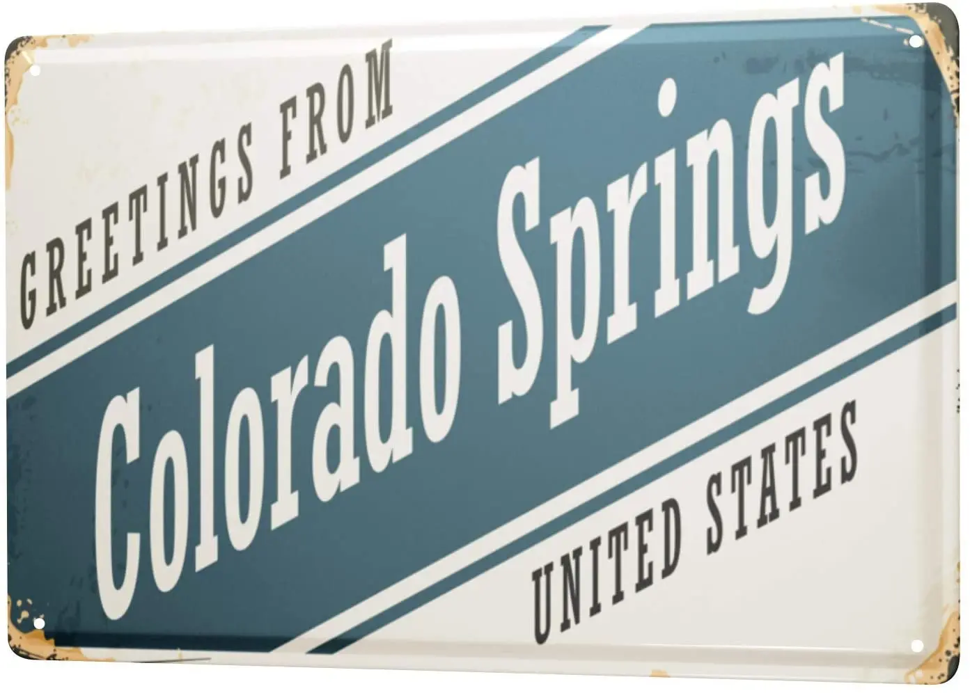 

City of Colorado Springs Poster Funny Sign Tin Art Wall Decor Vintage Aluminum Retro Metal Tin Sign Painting Signs 20x30cm