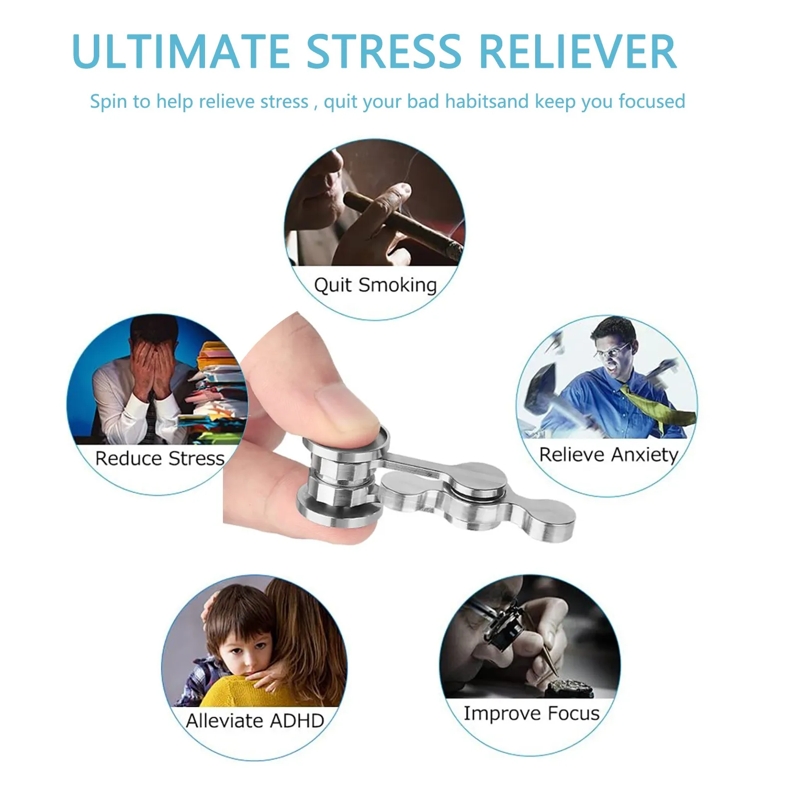 

Antianxiety Restlessness Toys Chaos Pend ulum Fingertip Spinning Tops Novelty Funny Decompression Squeeze Vent Toys Kids Gifts