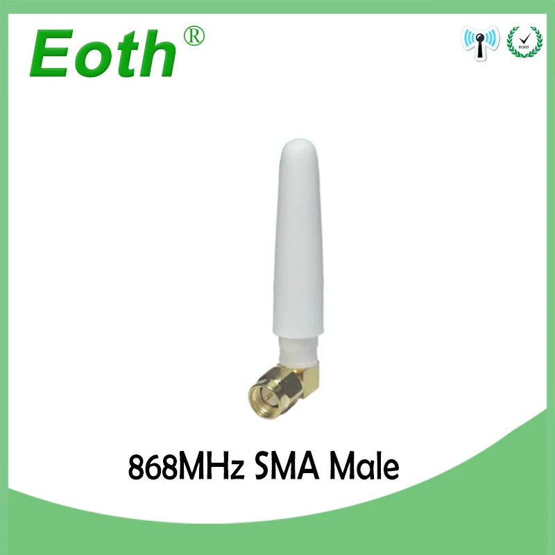 EOTH 5pcs 868mhz antenna 2~3dbi sma male 915mhz lora antene pbx iot module lorawan signal receiver antena high gain