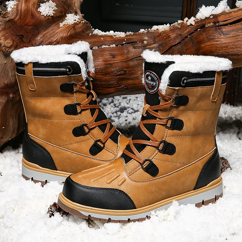 

Men's boots winter high snow hiking boots warm outdoor cotton shoes winter boots for men large size military tactical boots men