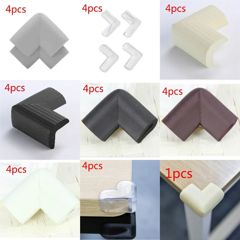 

1pcs/4pcs Silicone Children Baby Safety Protector Furniture Corner Guards Table Protection Cover Anticollision Edge Guards Home