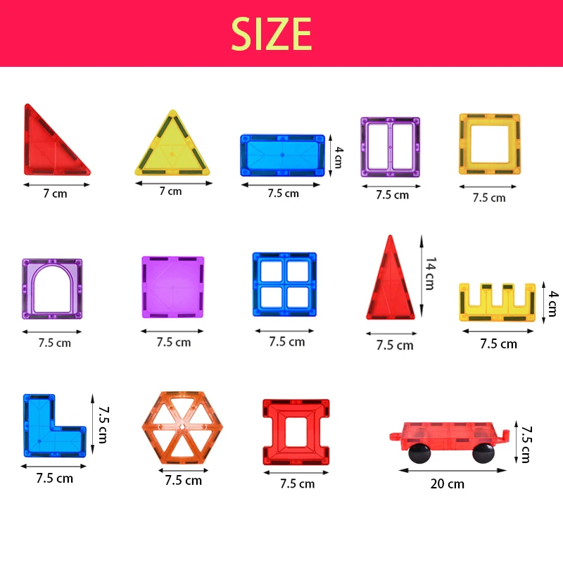 Конструктор детский магнитный большого размера с магнитами | Игрушки и хобби