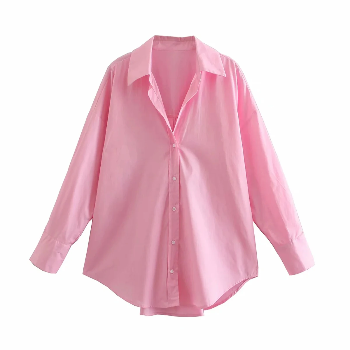 

Preppy Shirt Collar 100% Cotton Long Sleeve Long Blouses DLSY336
