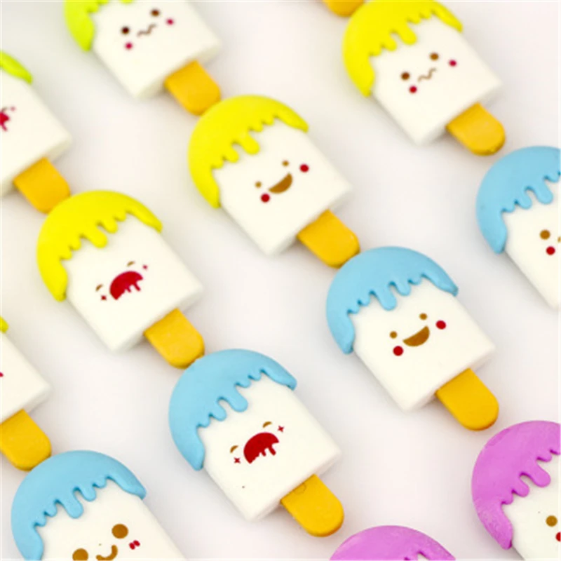 1 мультяшный милый ластик для мороженого резиновые Канцелярские Принадлежности