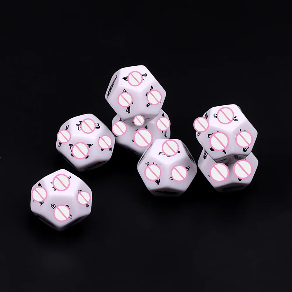 White Luminous 12 Face Sex Toys Color Sexy Posture Flirting Dice Adult Products Alternative |