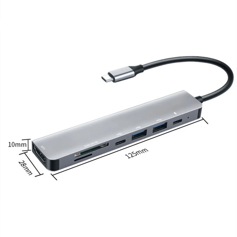 TRUMSOON Thunderbolt 3 Type C к HDMI-совместимый USB 0 SD TF кардридер адаптер концентратор для Macbook