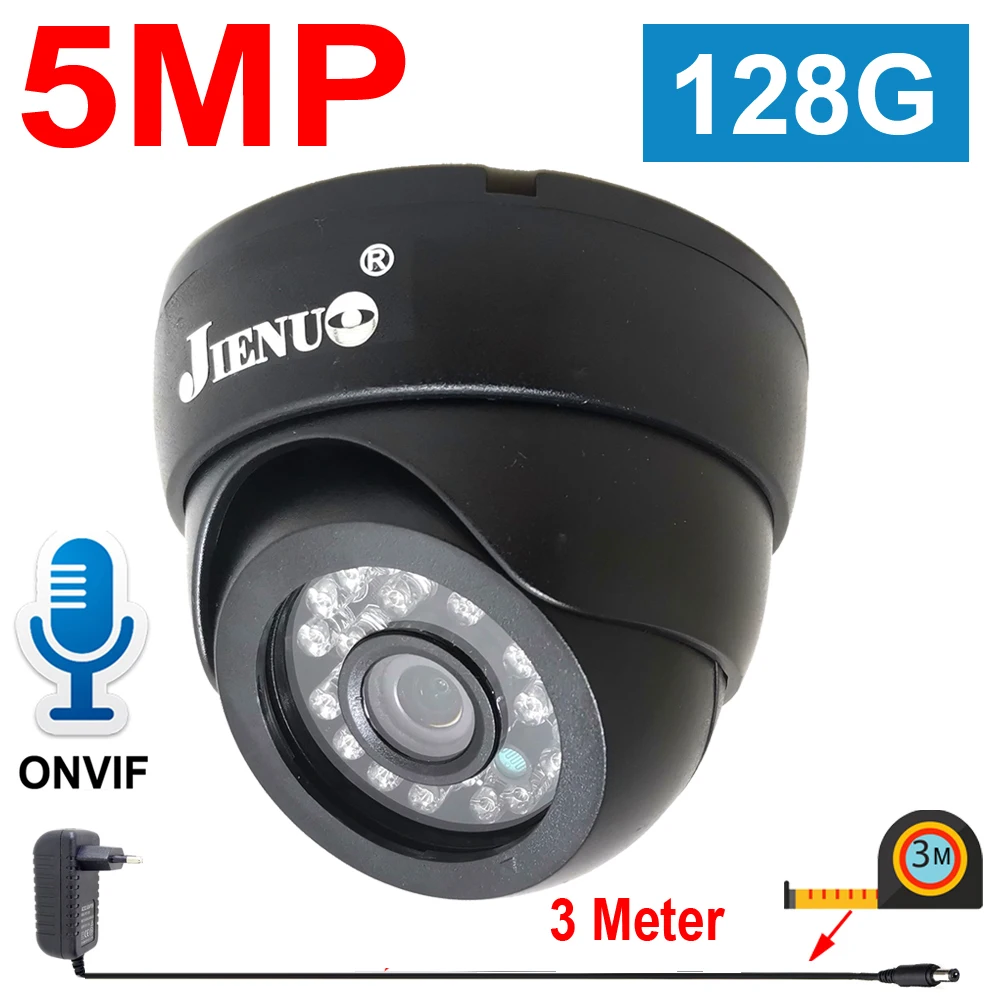 JIENUO IP камера Wi-Fi 128 г Cctv Аудио ИК Ipcam охранное видеонаблюдение видео инфракрасная