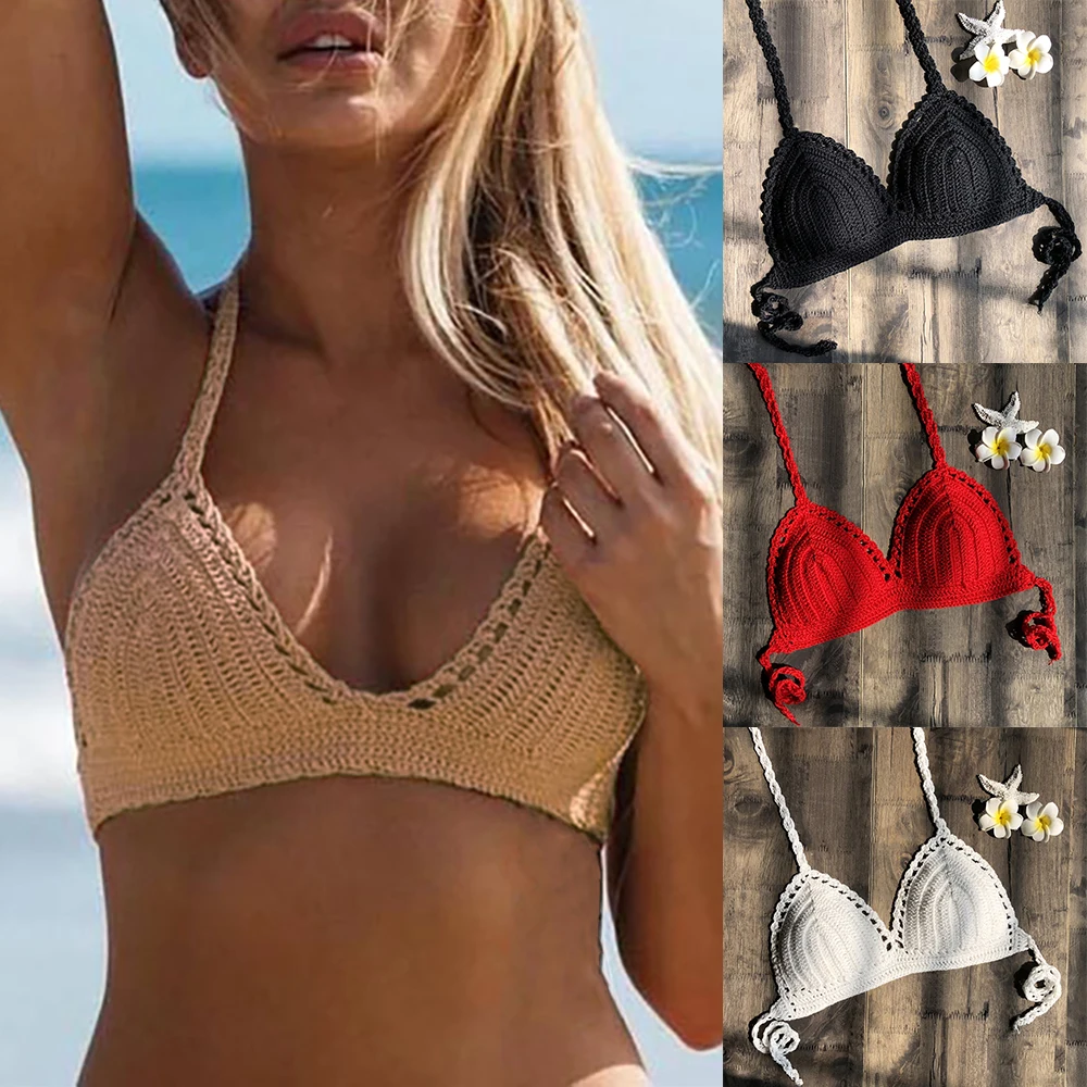 LOOZYKIT Модный женский летний сексуальный вязанный крючком Холтер с открытой