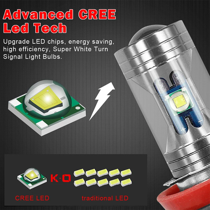 Racbox 2 шт. Автомобильная мини H8 H11 led 9005 hb3 9006 hb4 H7 противотуманная лампа дневные