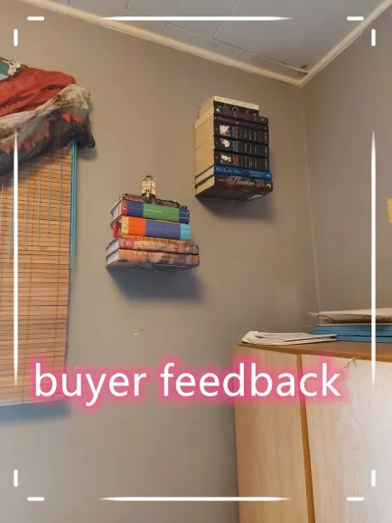 

2Pcs Stainless Steel Hidden Bookcase Book Storage Shelf Rack Home Wall Decor