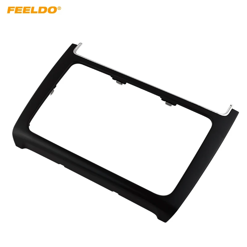 FEELDO 2DIN черная Автомобильная сменная DVD рамка панель Dash Kit Fascia Radio frame Audio Frame для VW POLO