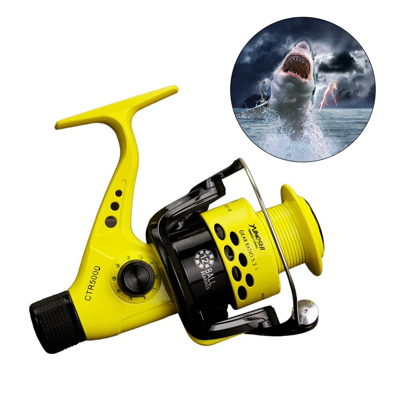 Морской пресной воды катушка для спиннинга правой и левой Рыбалка желтая