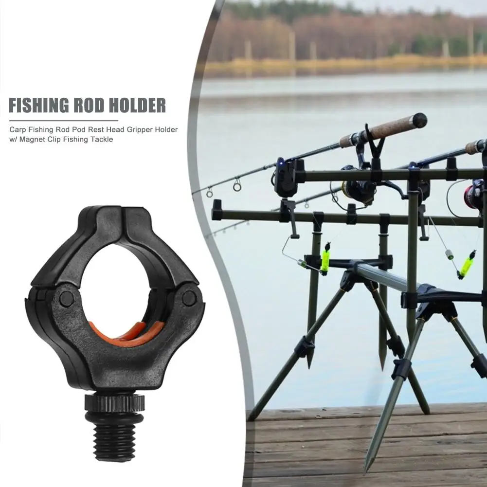 

Carp Fishing Rod Pod Rest Head Gripper Holder w/ Magnet Clip Fishing Tackle Magic Magnet Clips Keep Fishing Rod