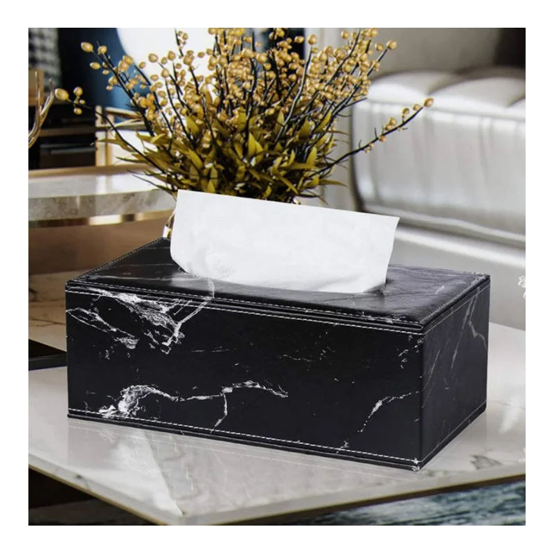 

Прямоугольная Современная мраморная прямоугольная коробка из искусственной кожи для салфеток держатель для салфеток для туалетной бумаги...