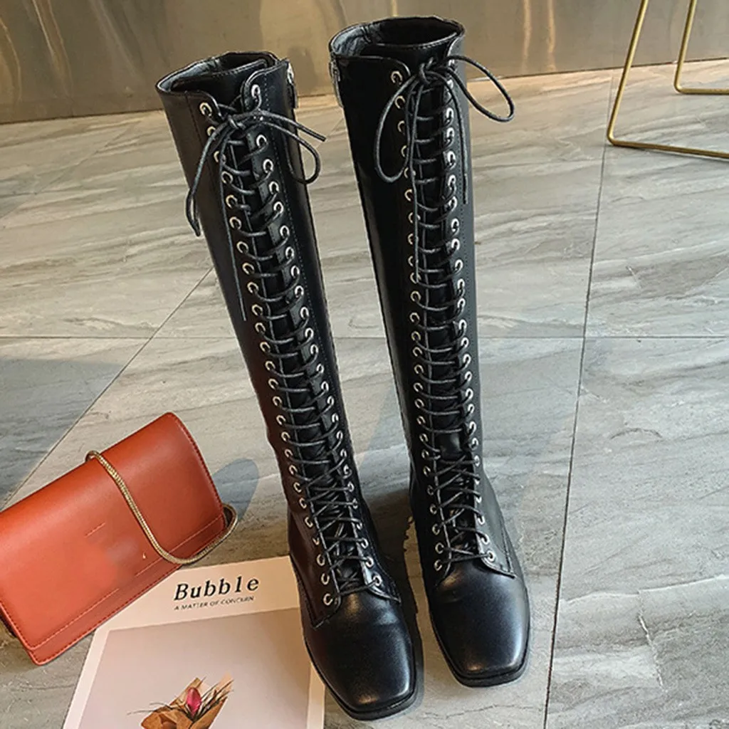 Женские высокие сапоги до колена модная зимняя женская обувь для верховой езды