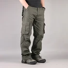 Бренд Thoshine для мужчин, повседневные брюки-карго штаны прямого кроя; 90% хлопок много карманов открытый сафари Стиль штаны Свободные за Размеры размера плюс Размеры