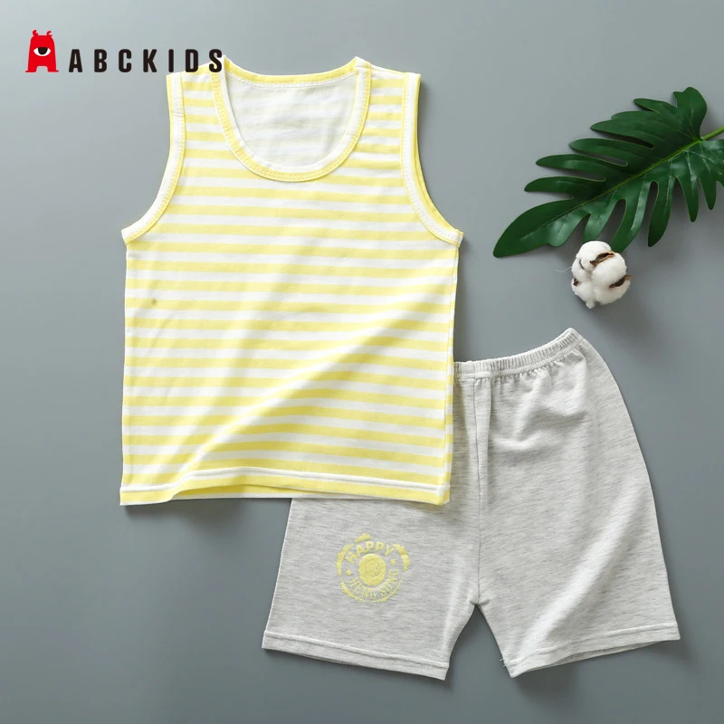 ABCkids Baby Boy Clothing Set Cute Summer T-Shirt Pants Cartoon Children Boys Clothes Shorts Suit for Kids Outfit BS00001 | Детская