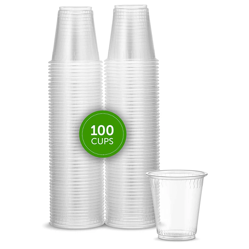 MONGKA 3 унции 90 мл прозрачные пластиковые одноразовые чашки для питья