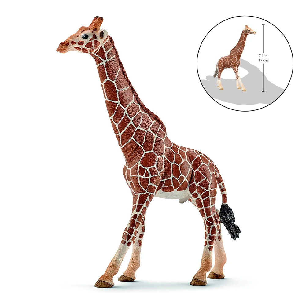 

1PCS 6.7inch/17cm Africa Giraffe Wild Life Figurines Toy PVC Model Action Figures Collection Toys For Kids Gift Animal Mold
