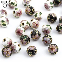 81012mm copper enamel beads charms for jewelry making diy accessories for woman cloisonne spacer beads wholesale m502