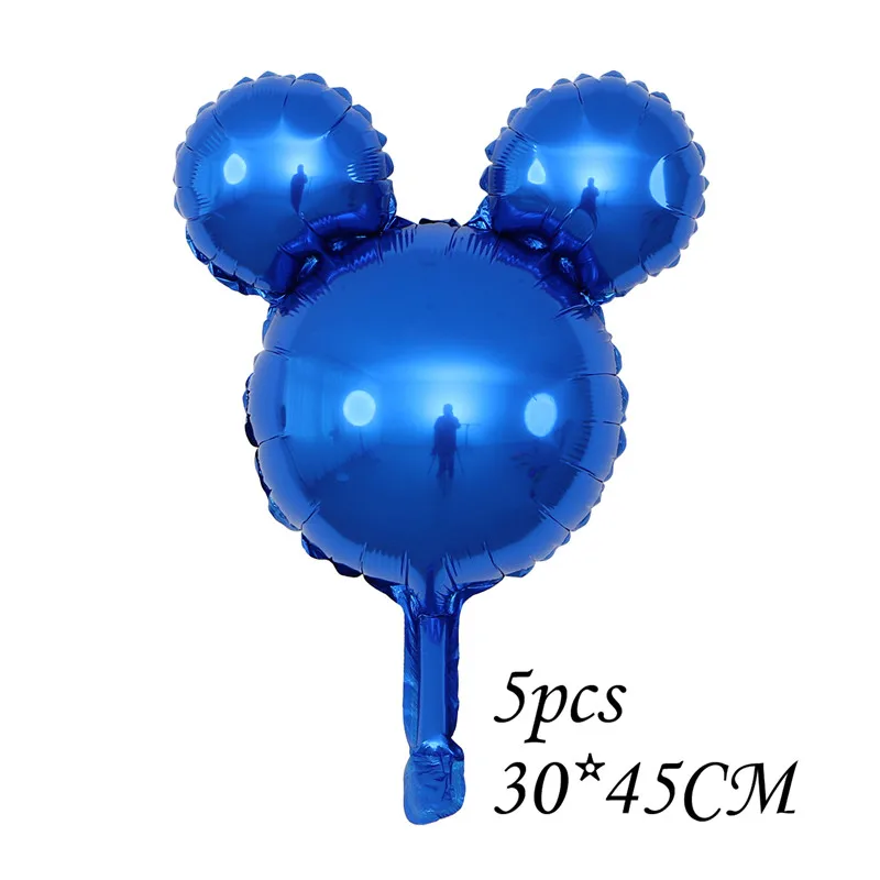 5pcs head 112 см гигантский Микки Минни Маус фольгированный шар мультфильм день рождения украшения дети ребенок душ вечерние игрушки - Цвет: 5pcs head
