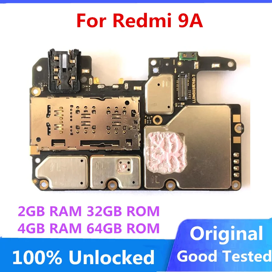 Оригинальная разблокированная материнская плата для Xiaomi Redmi 9A глобальная версия