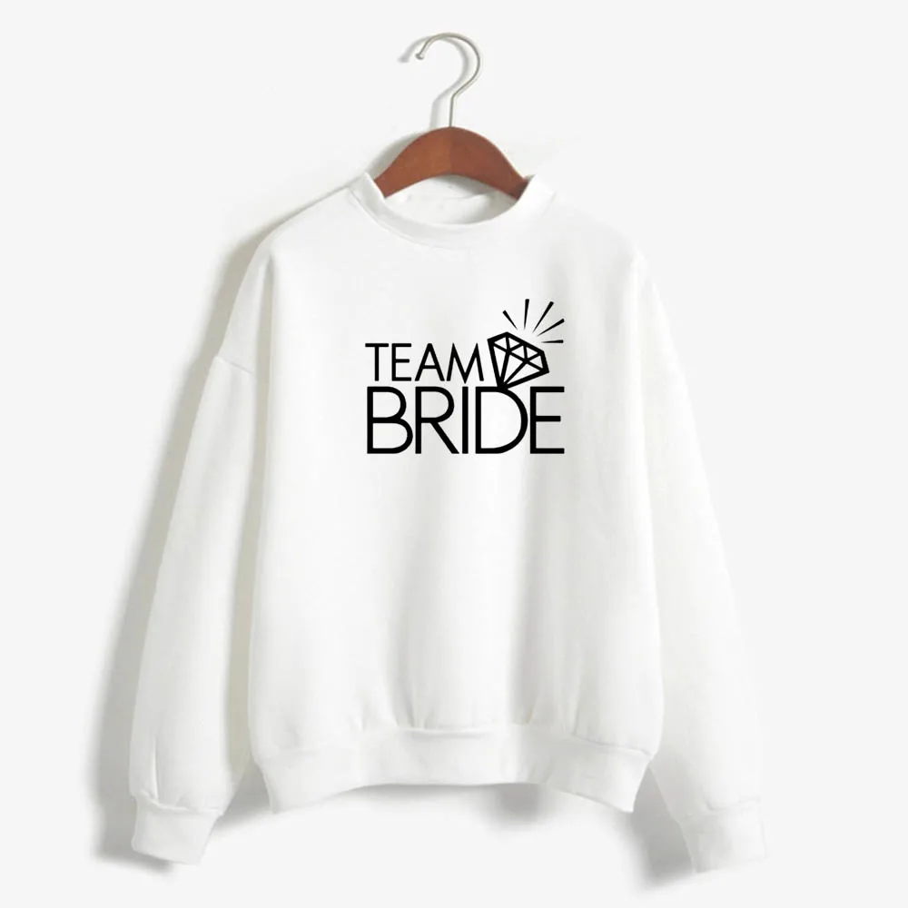 Команда Невесты со стразами Длинные рукава толстовки femme на осень-зиму женские