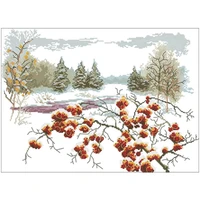 red currant by the river in winter counted chinese cross stitch 11ct 14ct 18ct diy cross stitch kits embroidery needlework sets