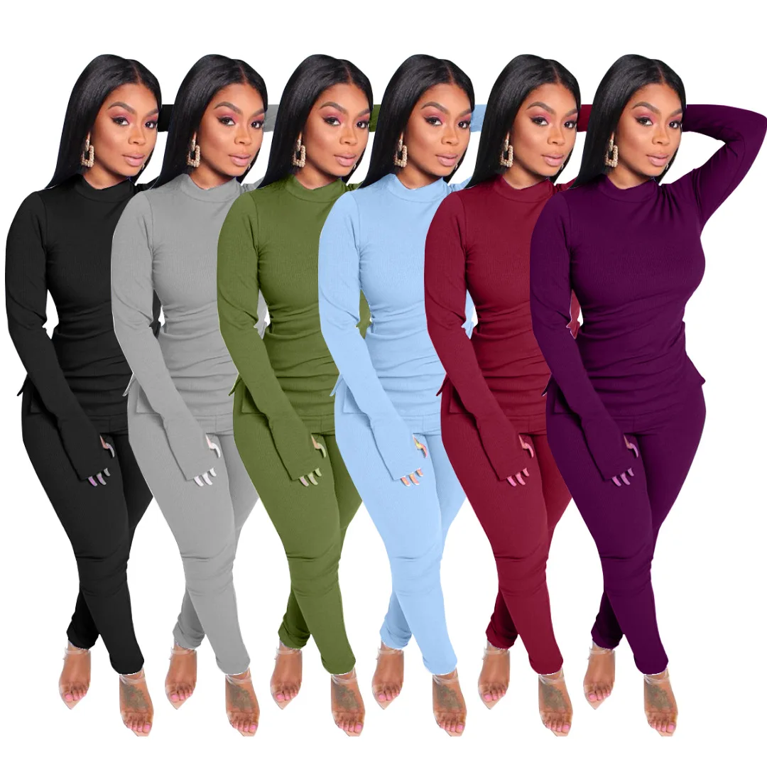 

Oluolin Women Two Piece Set Tracksuit Plus Size Long Sleeve Tee Tops Skinny Sweatpants Jogger Suit Tracksuit Sportwear