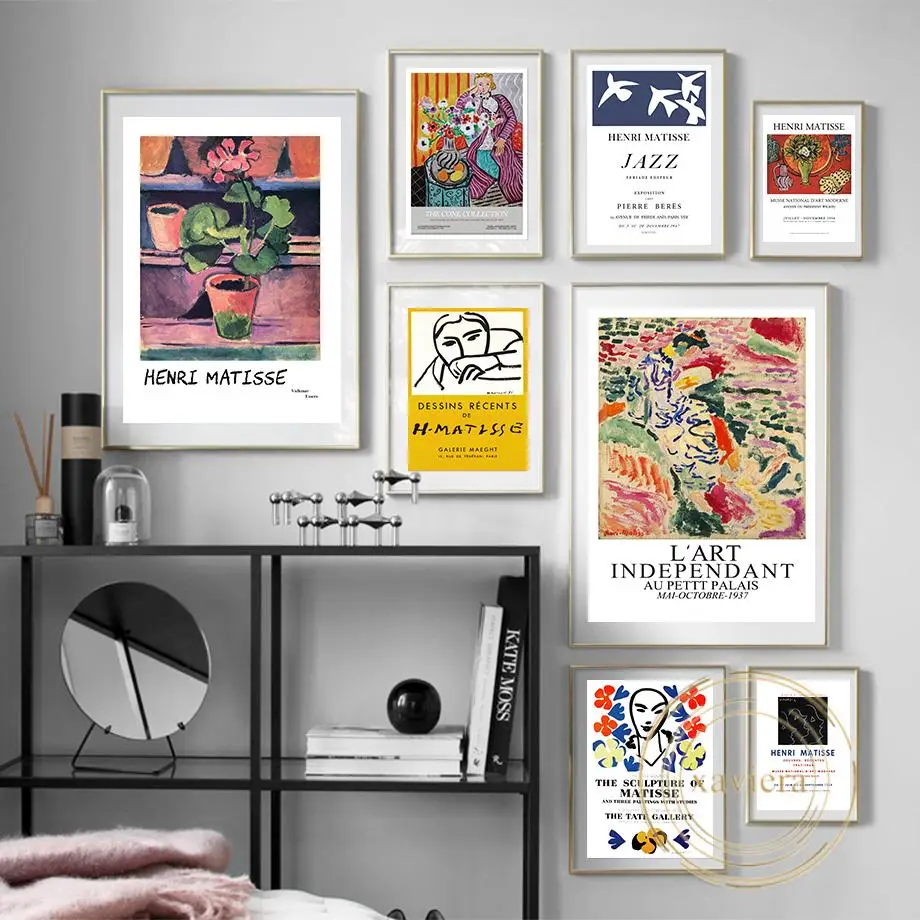

Henri Matisse Abstract Line Canvas Painting Retro Flower Woman Wall Art Posters and Prints Home Decoration Living Room Bedroom