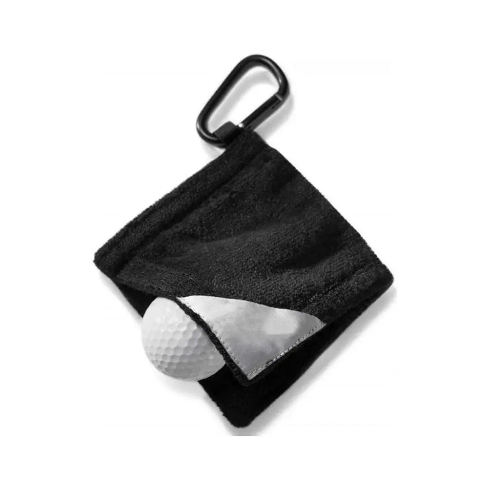 

10*10cm Golf Towel High Water Absorption Cleaning Towels With Carabiner Hook Sweat-absorbent Wiping Cloth Cleans Club
