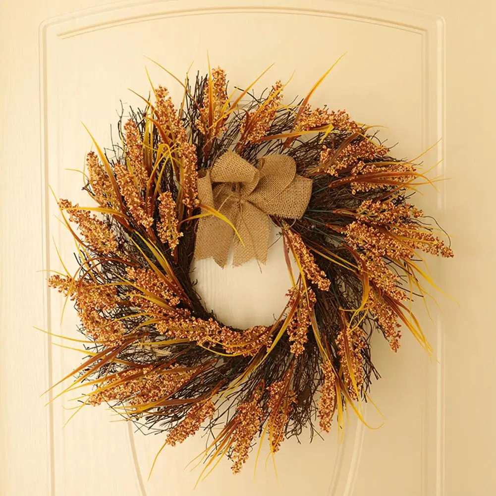 Деревенский кулон из пшеницы на День Благодарения венок для сбора урожая