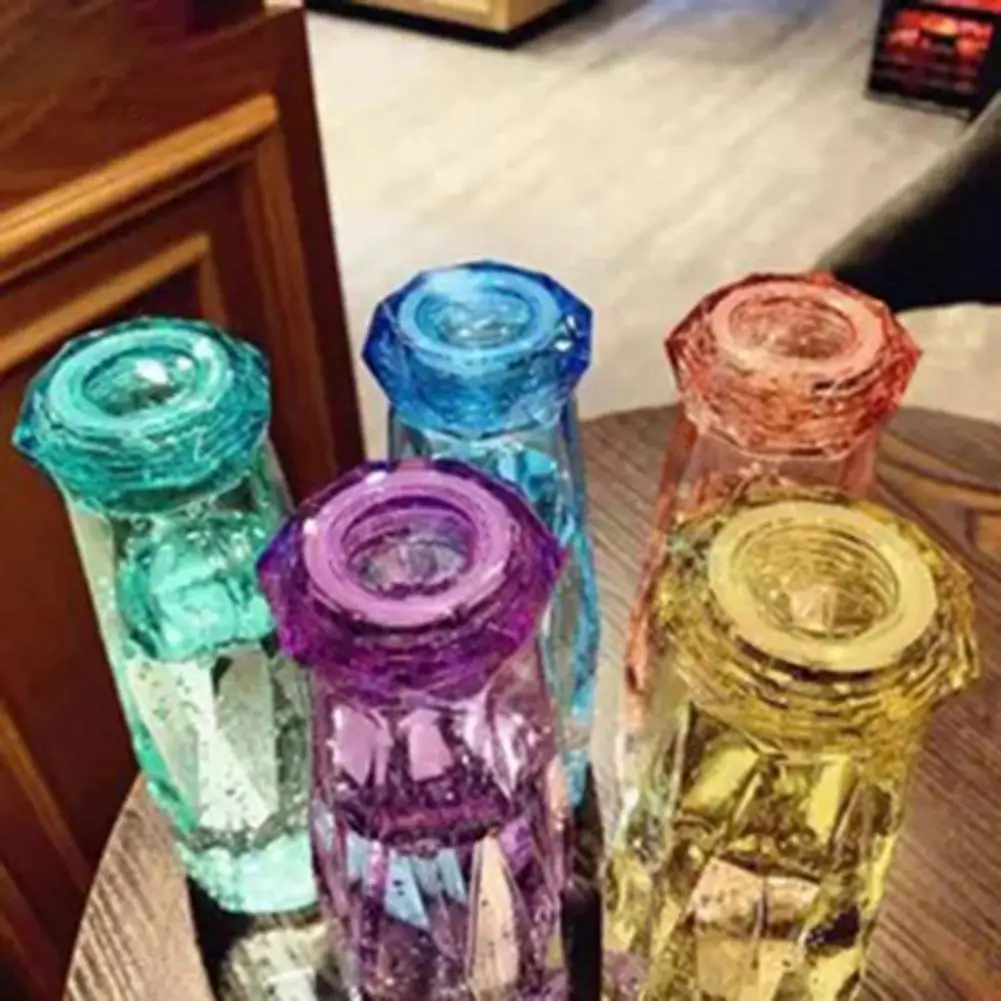

420ML Rhombus Portable Water Bottle Glass Fruit Juice Drinking Kettle for Outdoor