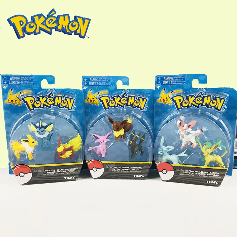 Фигурки героев семьи Takara Tomy Pokemon Eevee Коллекционная модель экшн игрушки для детей