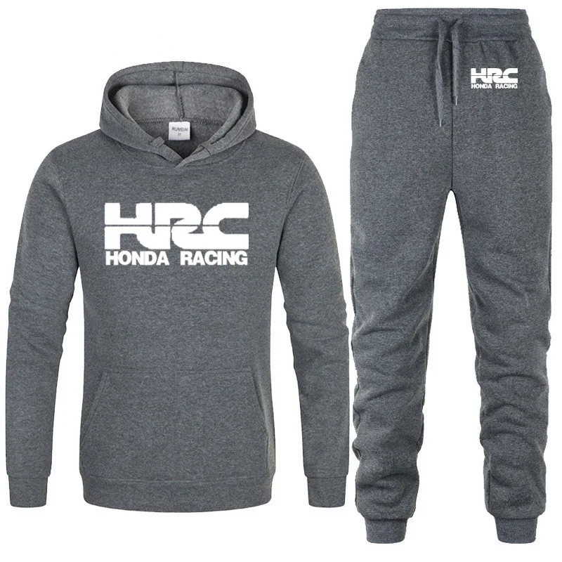 

Hoodies Men HRC race motorcycle Car Logo Printed unisex Sweatshirt Men Hoodie hip hop harajuku Casual Fleece Hoodies Pants Suit