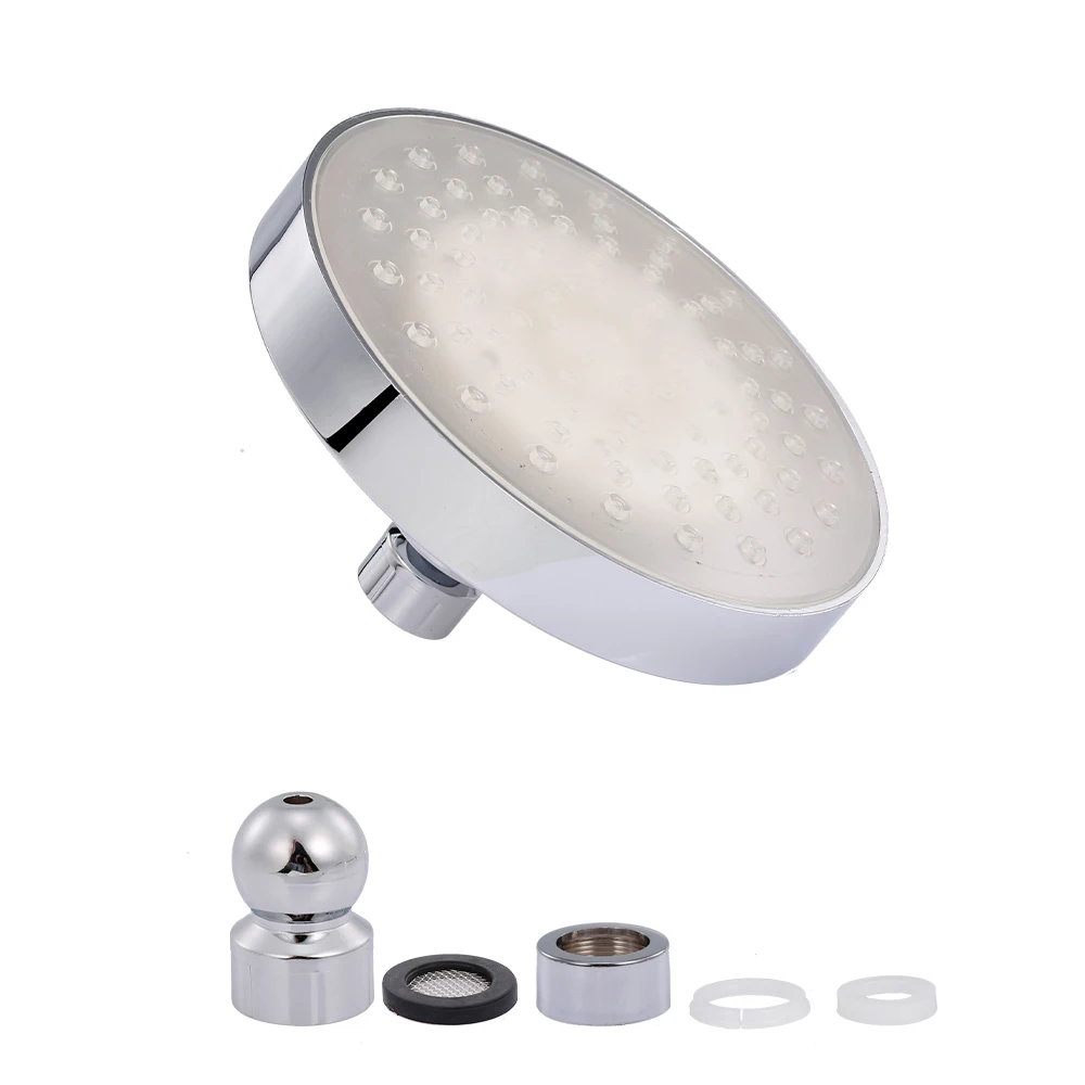 Лейка для душа водопадная светодиодная 6 дюймов с датчиком температуры|Душевые