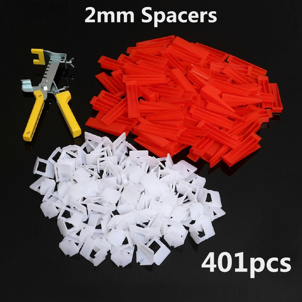 401 шт. клипсы и плоскогубцы для выравнивания плитки 2 мм|Детали строительного