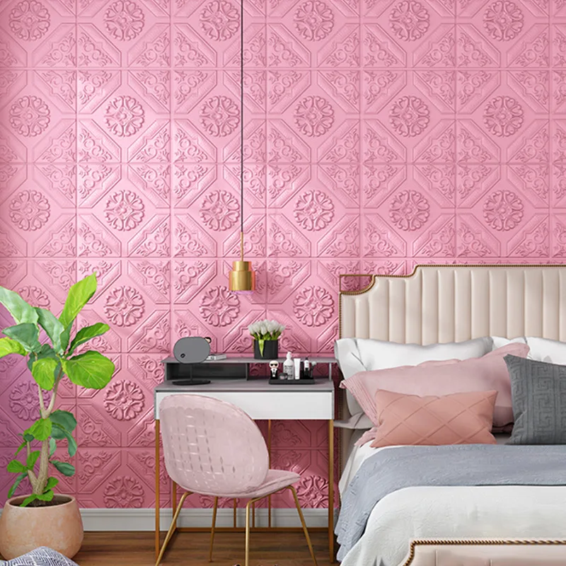 

3D Wall Stickers Living Room Ceiling Background Wall Decoration Bedroom Warm Wallpaper Stickers