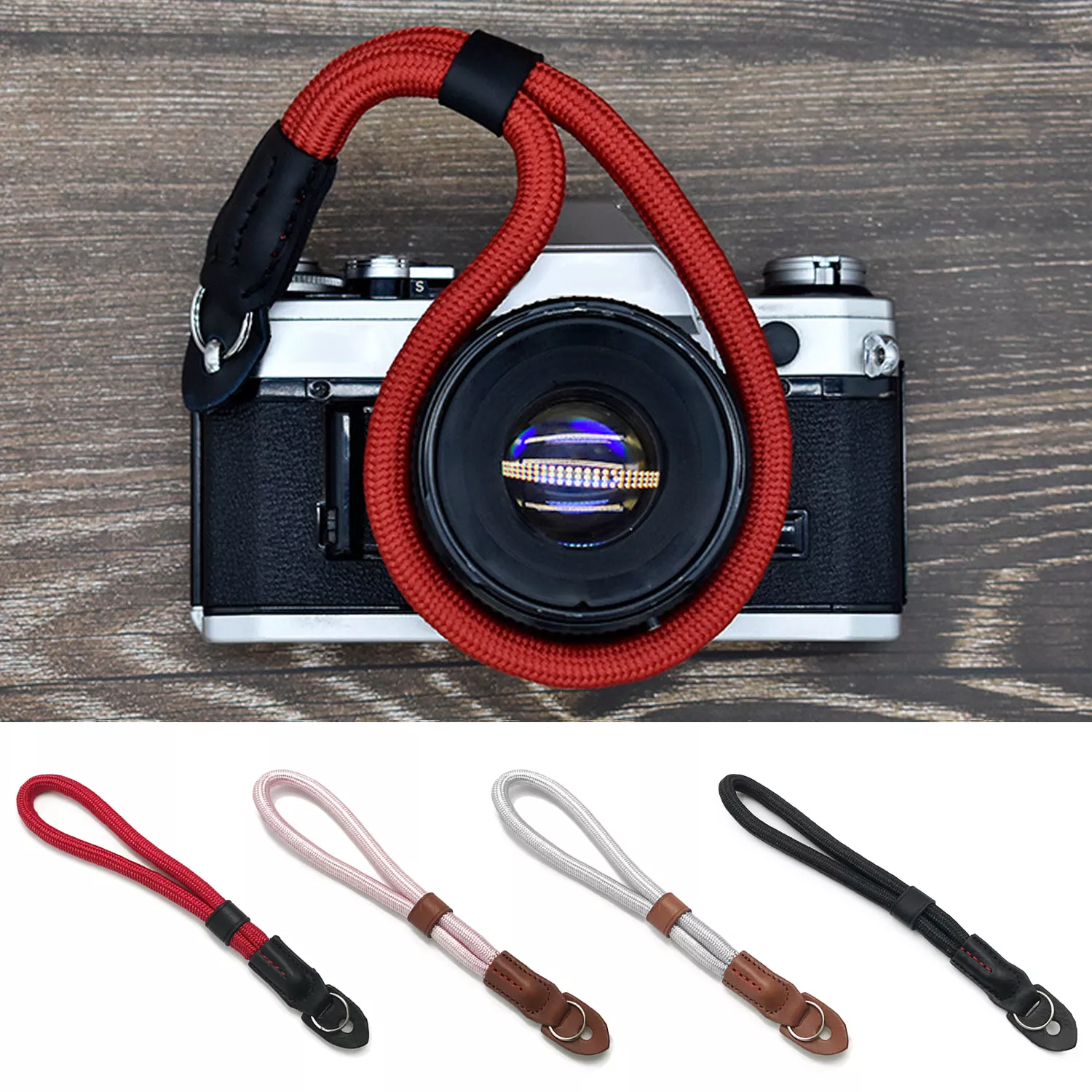 Besegad нейлоновый ремешок для цифровой камеры ручной работы, плетеный браслет для Canon Sony Leica, ремешок для цифровой зеркальной камеры