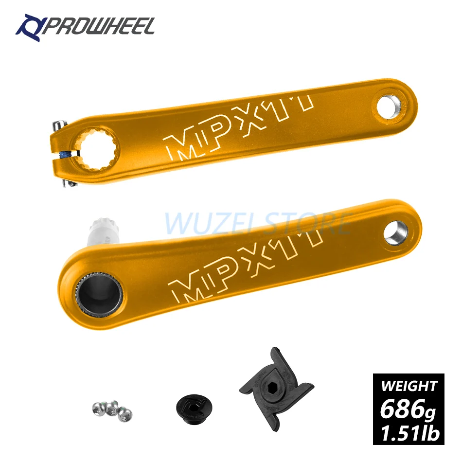 170mm Yellow PROWHEEL MPX11 Кривошип горного велосипеда звездочки 8/9/10/11/12 Скорость 170/175 мм Совместимость SRAM mtb велосипедные рукоятки с плавками BB Части - Цвет: 170mm Yellow