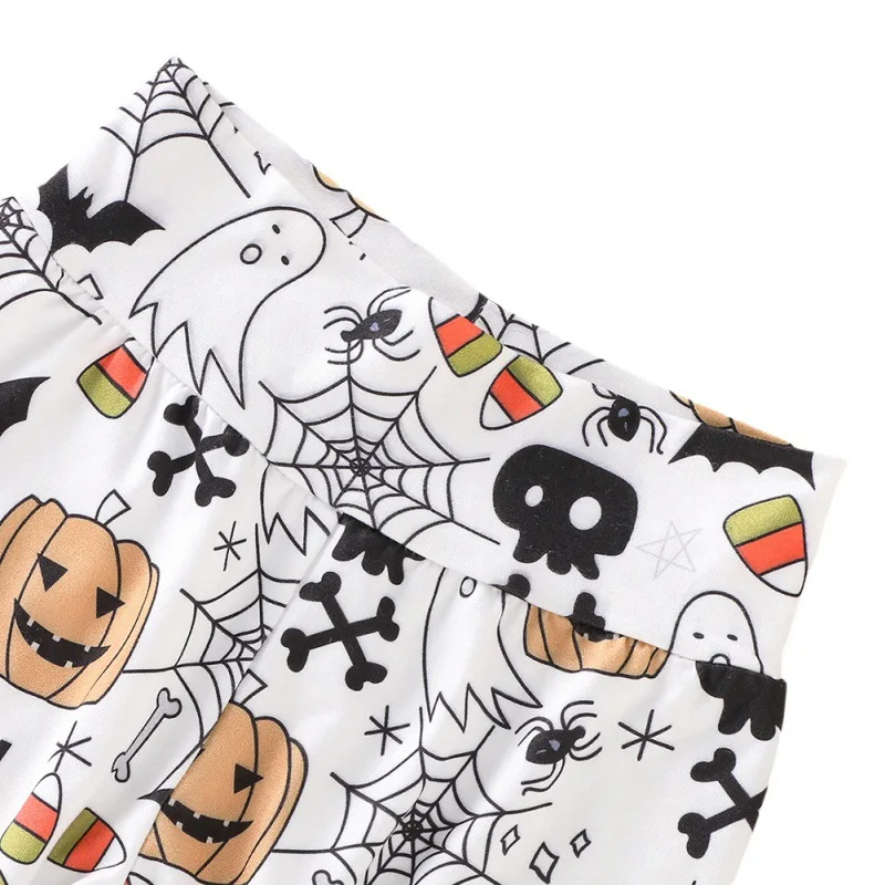 

Baby Set Baby Girl Boy Halloween Printed Clothing Set Cotton Infant Long Sleeve Romper Tops Trousers Outfit#1
