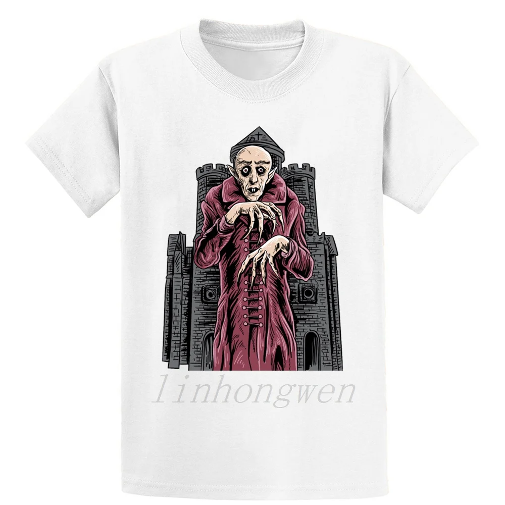 Nosferatu классическая черная футболка с принтом вампира популярная весенне осенняя