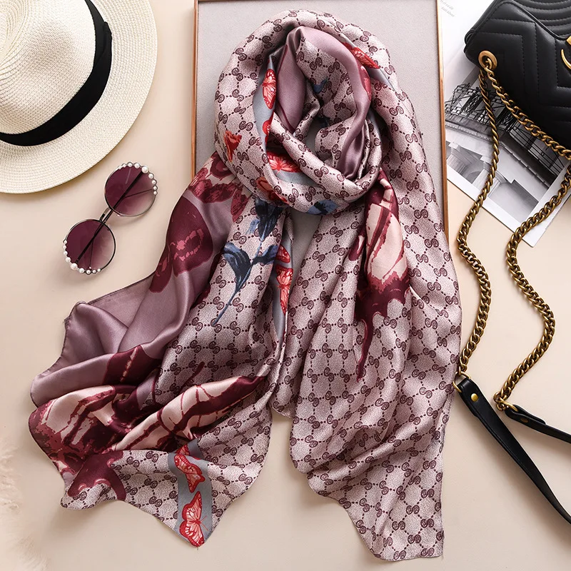 Хиджаб теплый шелковый шарф зима 2019 бандана Cachecol Пашмина Bufandas Foulard Femme женский
